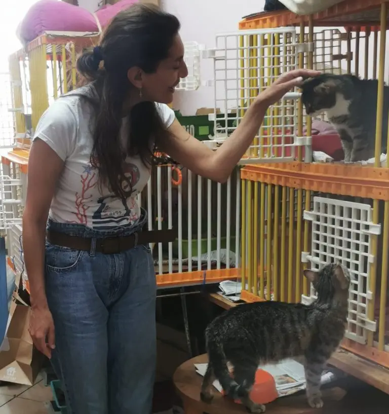 L'actrice Caterina Murino a soutenu La Ligue Des Animaux dans la redistribution des croquettes offertes par ZooPlus.